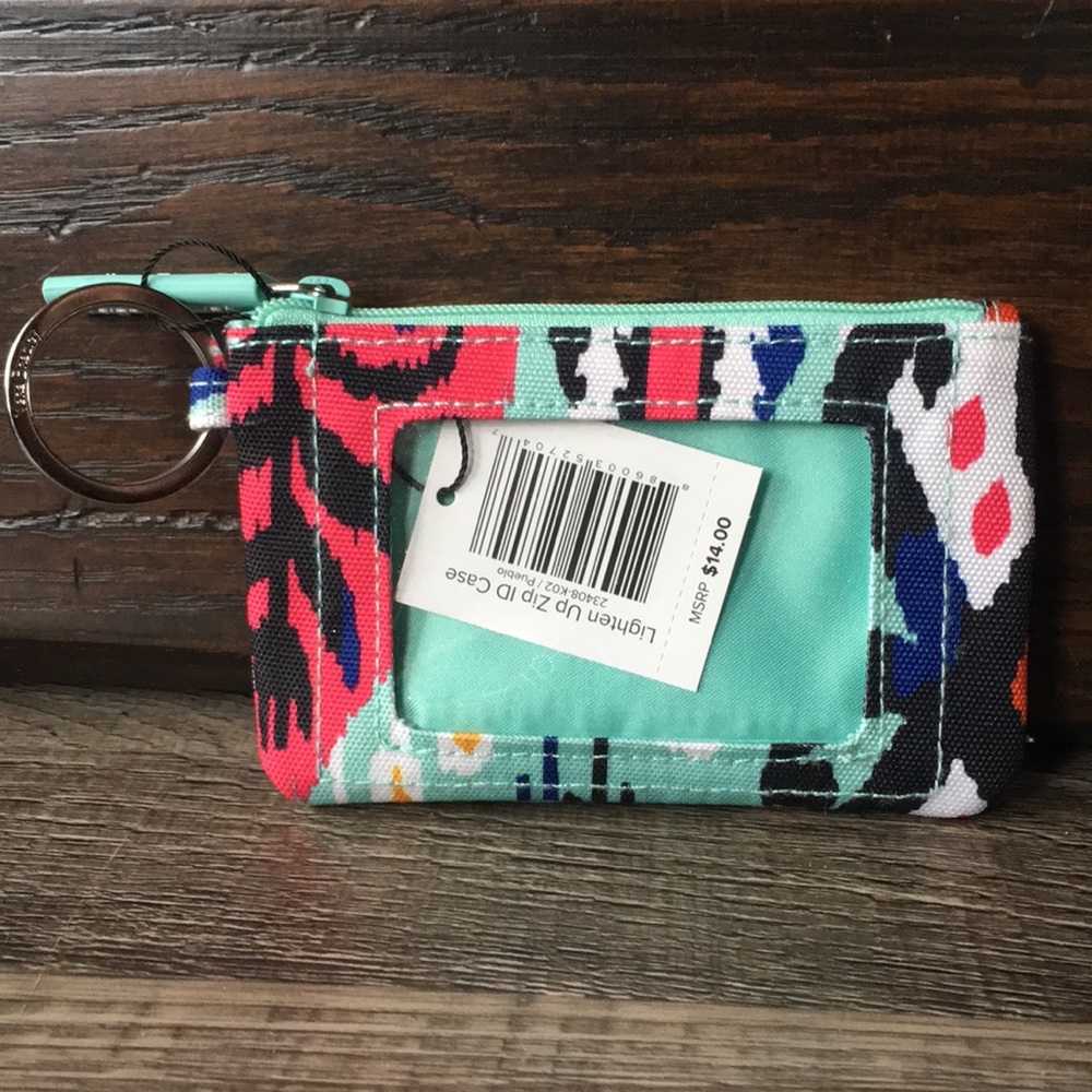 Vera Bradley zip ID case coin purse